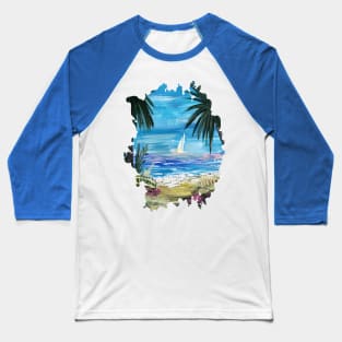 Caribbean Getaway Baseball T-Shirt